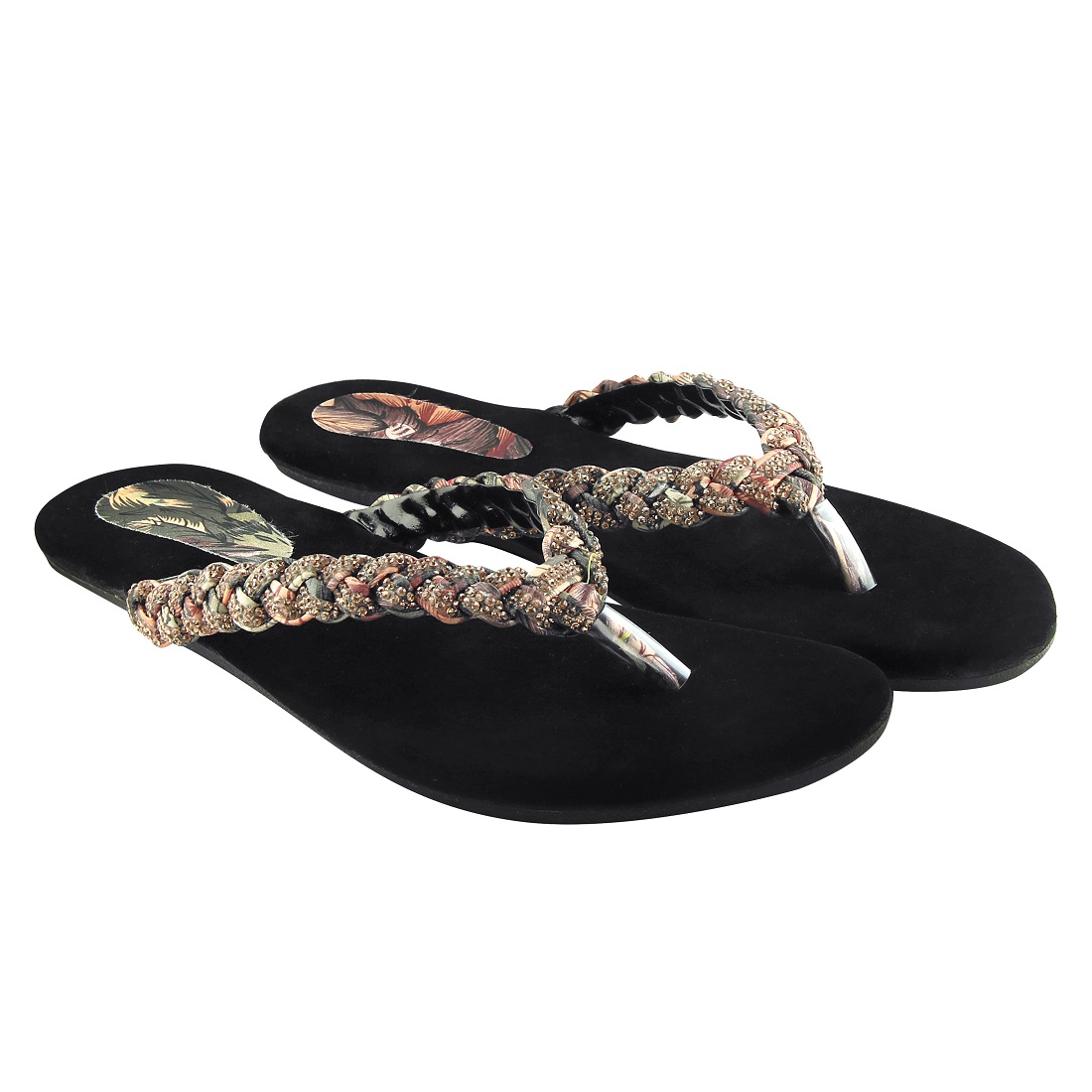 WOMENS BLACK FLATS SLIPPER Wholesale Footwear by Blinder